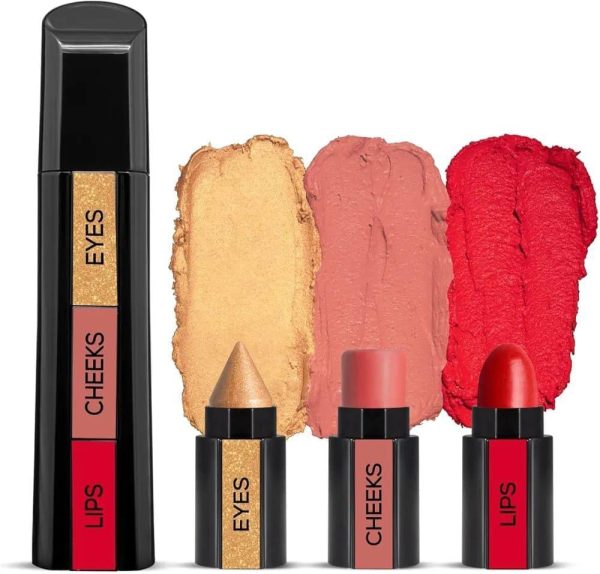 3 In 1 Huda Beauty Professional Eyes Cheeks Lips (lipsticks)
