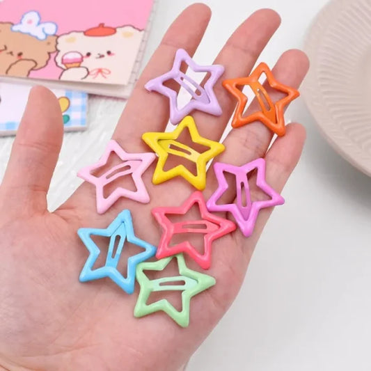 Pack Off 06  Star Design Girl Hair Clip | Hair Clip For Women | Best Quality Hair Clip ( Random Color )
